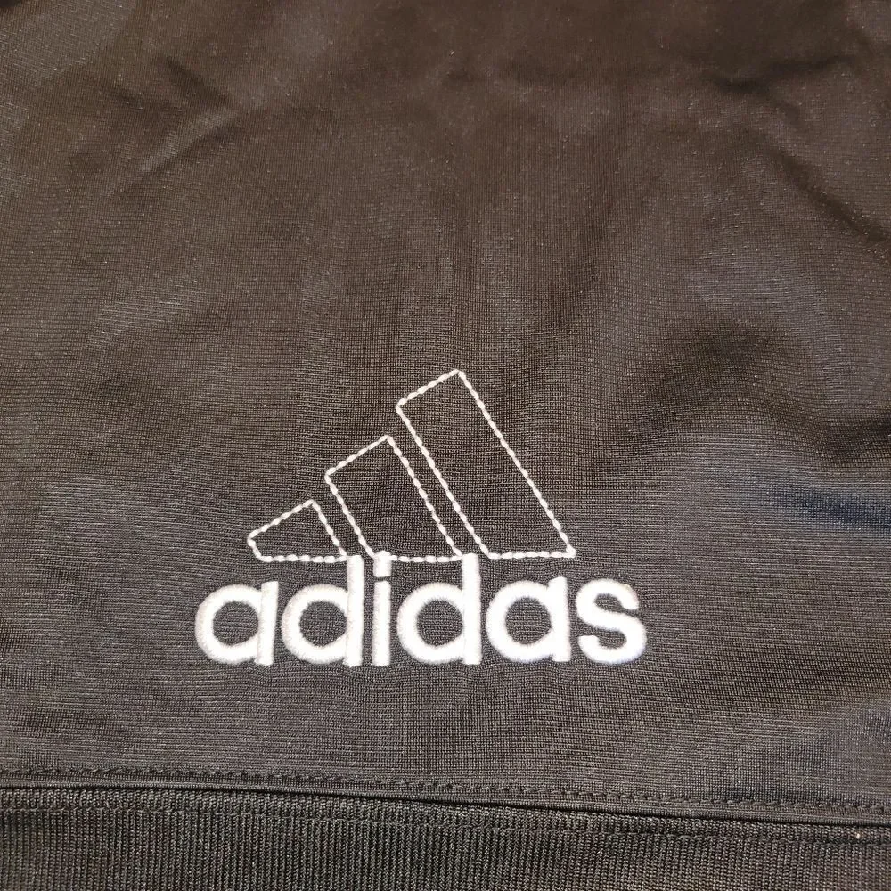 NWT Adidas Long Sleeve Black Zipper Zip Up Jacket 18M
